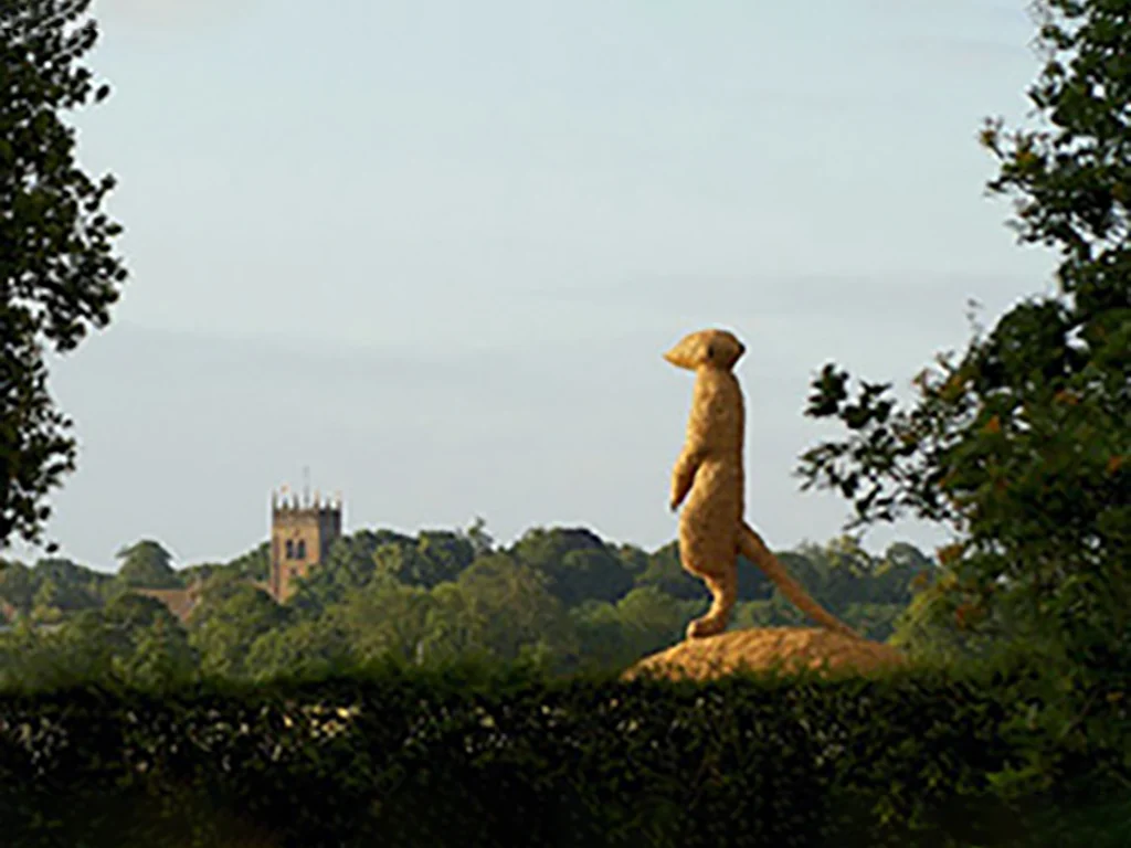 meerkat-straw-sculpture-and-church